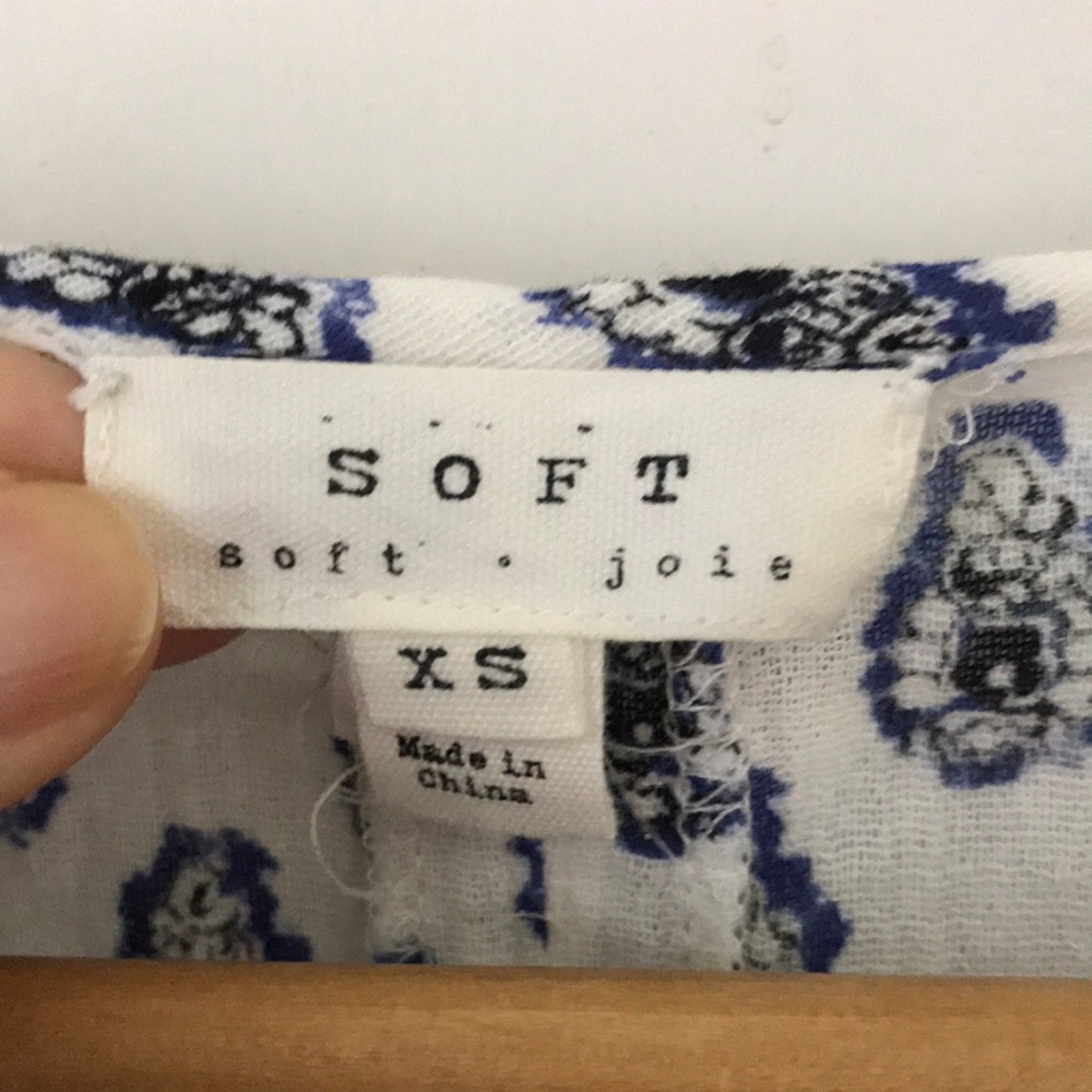 Soft Joie Ulyana gauze printed peasant blouse RUNS LARGE - Picture 12 of 13